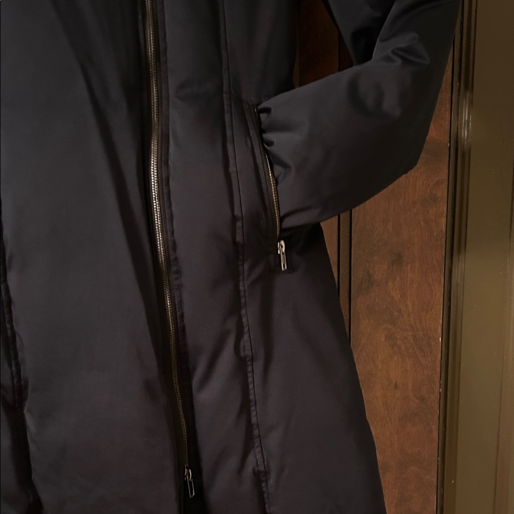 Soia & Kya luxury Women's Navy Hooded Coat - Picture 3 of 11
